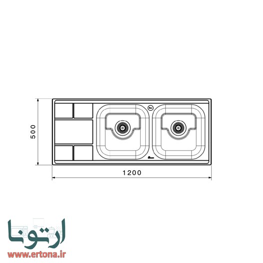 سینک توکار بیمکث مدل 924
